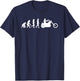 Evolution Motorcycle I Bike Chopper Motorcycle T-Shirt - T-Shirt | Navy