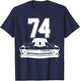 1974 74 Chevys Nova 2 Classic Car Old School Muscle Car T-Shirt - T-Shirt | Navy