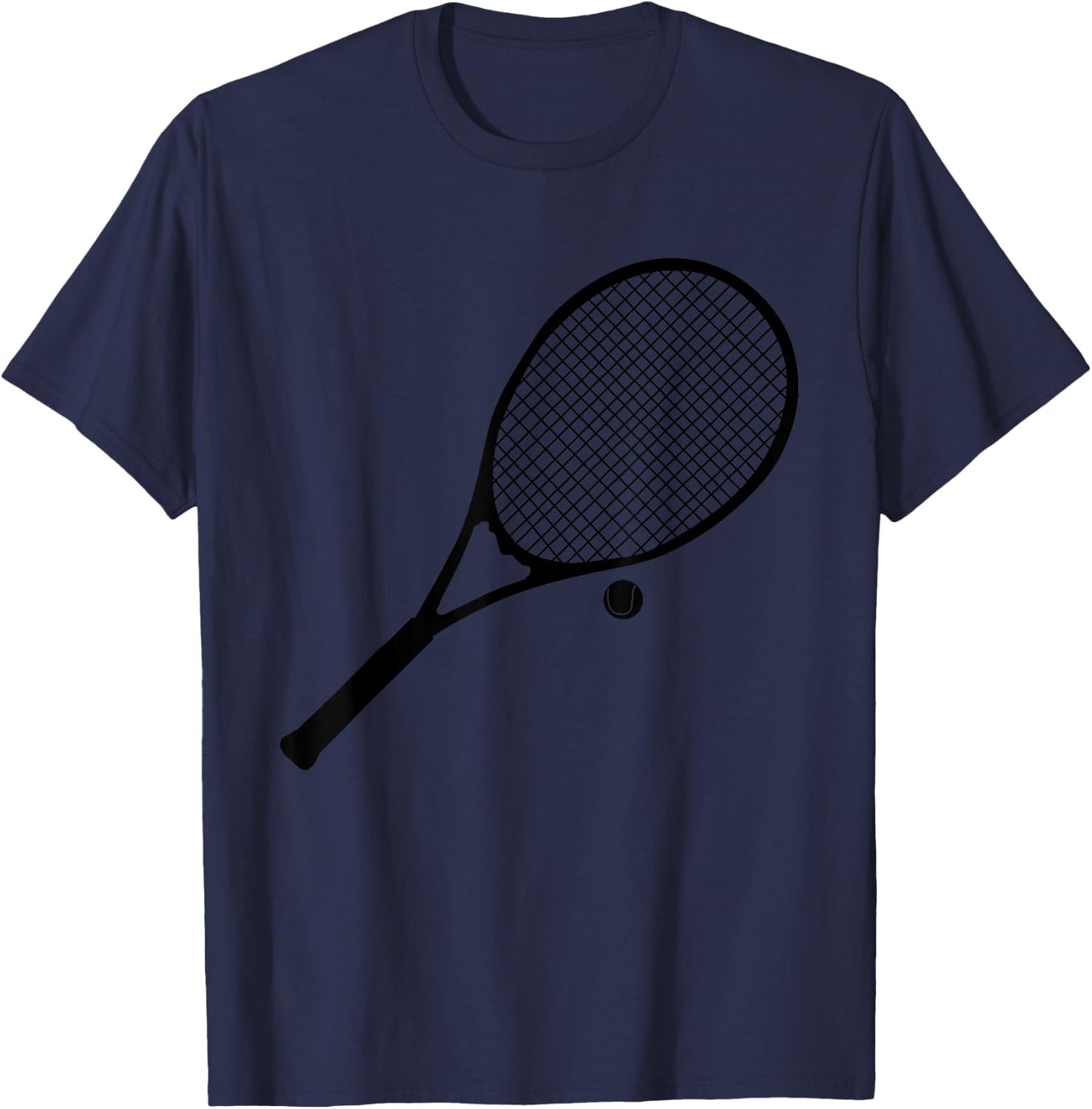 Silhouette Tennis Racket And Ball Player Smash Serve Fans T-Shirt - T-Shirt | Navy