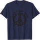 Hippie Shop Peace Back By Popular Demand Green Cotton Polyester Blend T-Shirt - T-Shirt | Navy