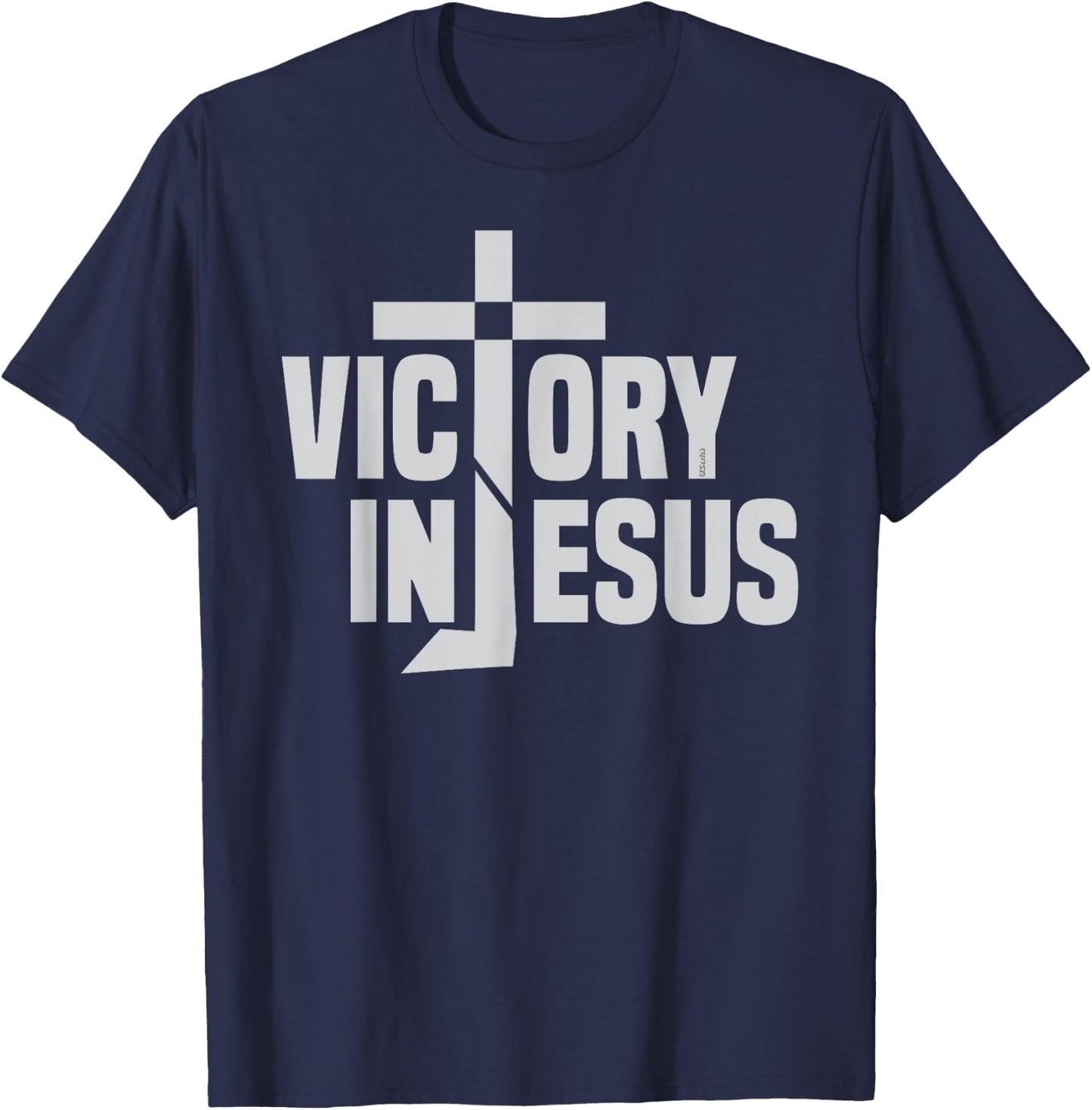 COMPLETE VICTORY IN JESUS' NAME Christian-inspired T-Shirt - T-Shirt | Navy