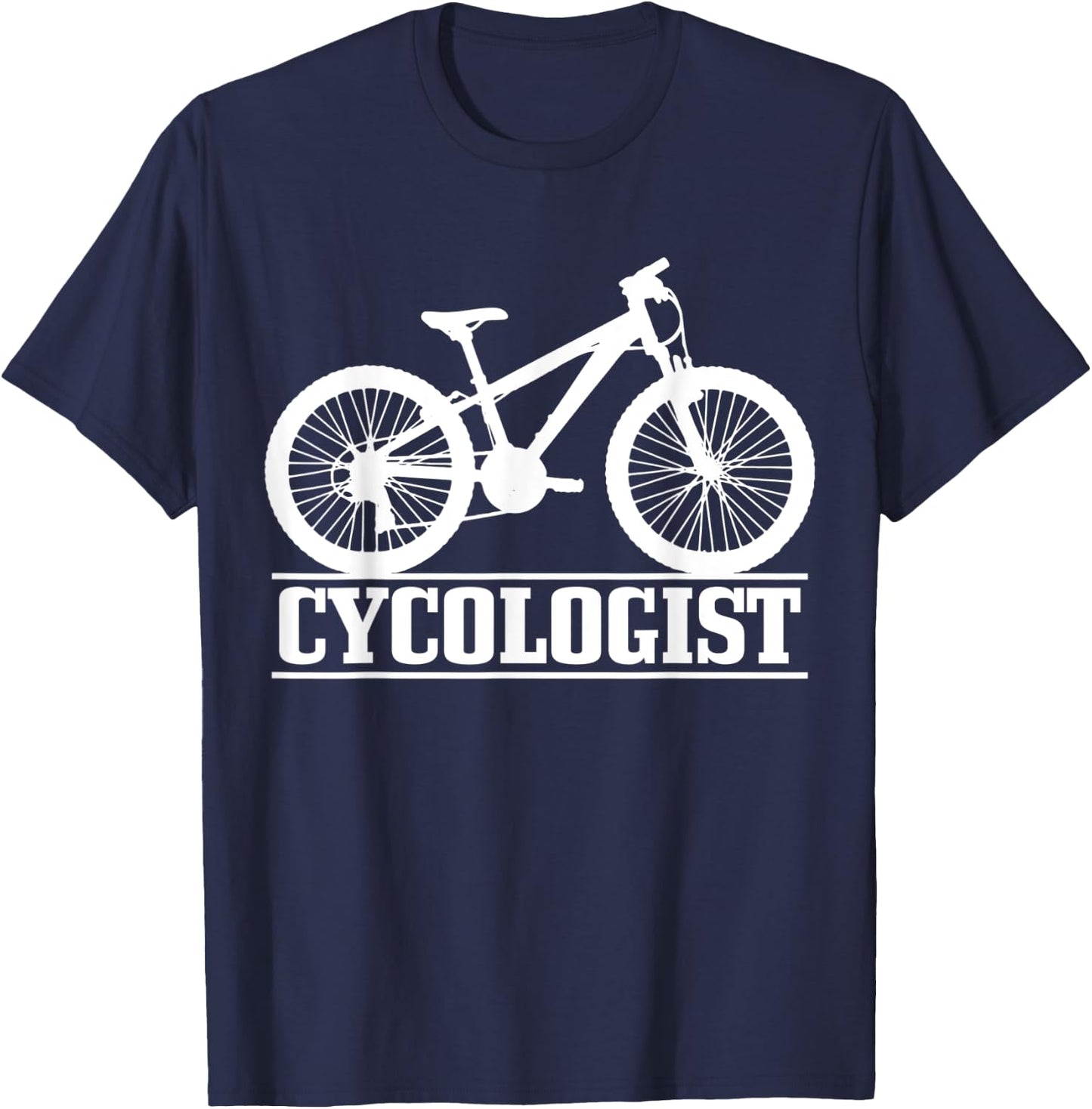 Cycologist Mountain Bike MTB Downhill Cycling Funny Gift T-Shirt - T-Shirt | Navy