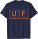 Periodic Table Chemistry with the Elements U F T-Shirt - T-Shirt | Navy