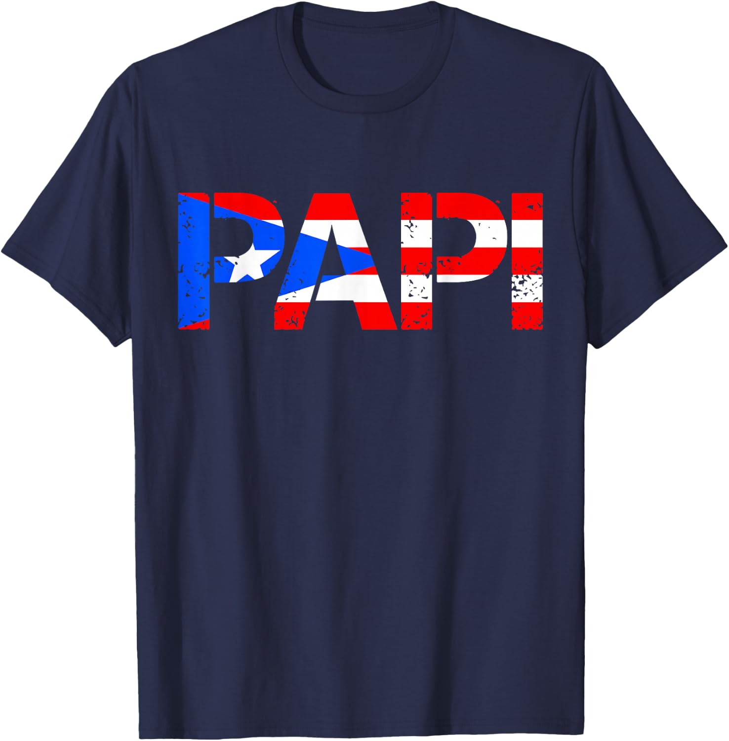 Puerto Rico Flag Father's Day Patriotic Puerto Rican Pride T-Shirt - T-Shirt | Navy
