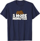 5 More Minutes - Funny Sleeping Morning Bear T-Shirt - T-Shirt | Navy