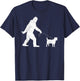 Funny Bigfoot Sasquatch Walking Jack Russell Dog Lovers Men Women Kids T-Shirt - T-Shirt | Navy