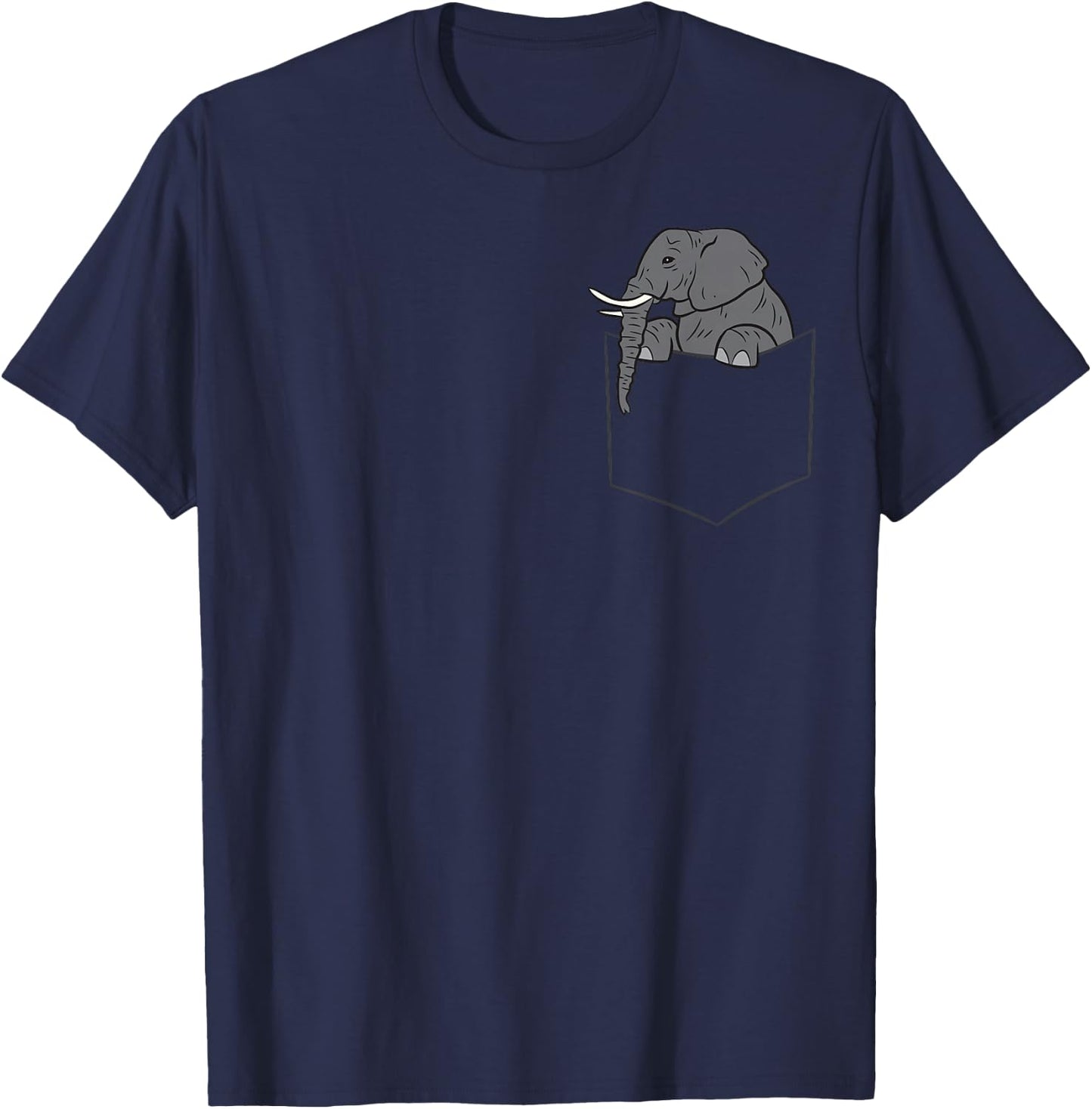 Elephant in A Pocket Funny Pocket Elephant T-Shirt - T-Shirt | Navy
