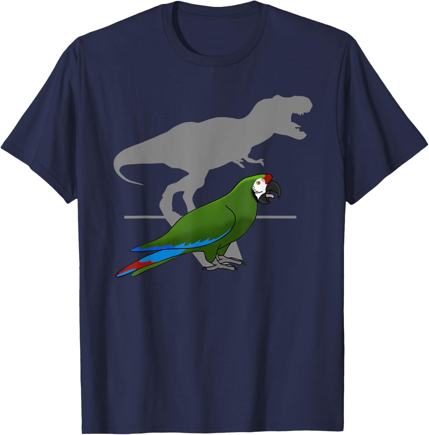 T-rex Military Macaw Birb memes Funny Parrot owner T-Shirt - T-Shirt | Navy