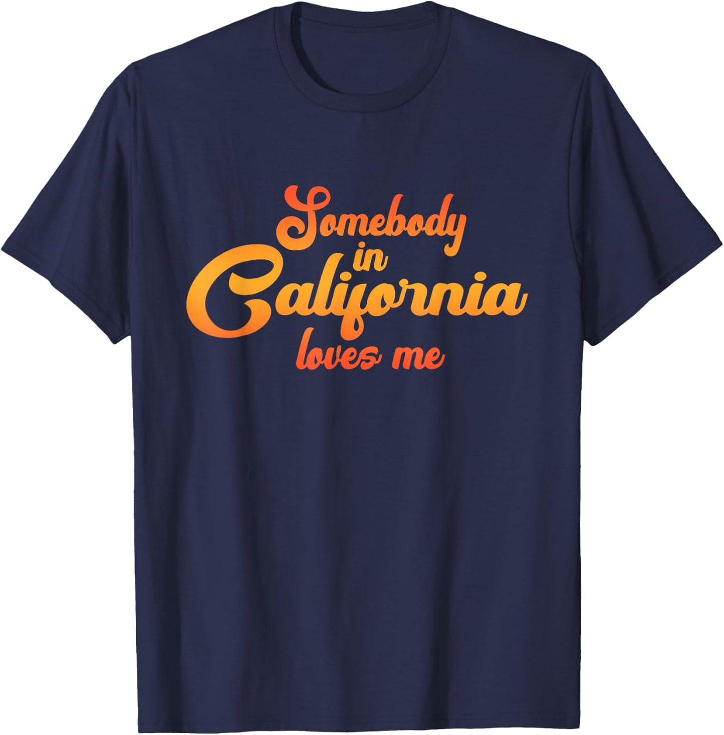 Somebody In California Loves Me Vintage 70s T-Shirt - T-Shirt | Navy