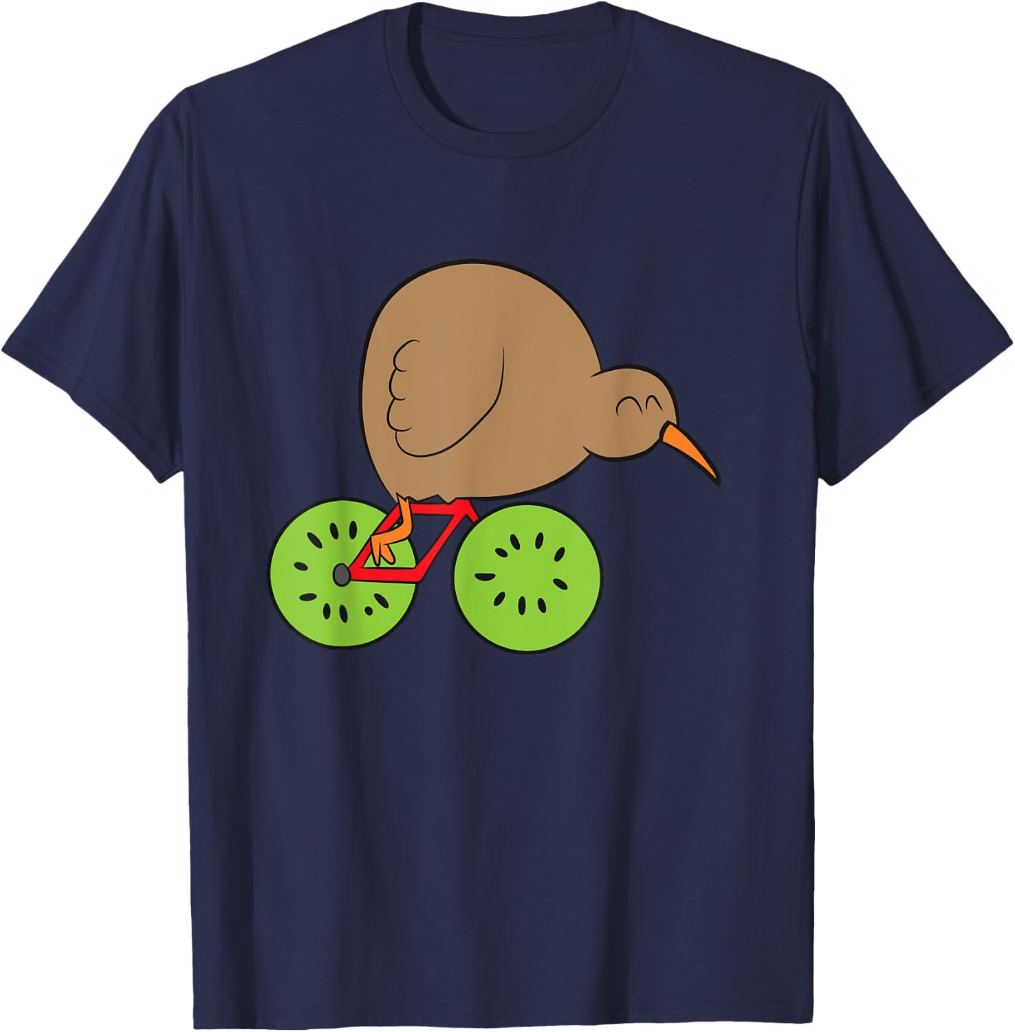 Kiwi Bird New Zealand Kiwi Bird and Kiwi Fruit Kiwi T-Shirt - T-Shirt | Navy