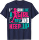 I Run Like Girl Try And Keep Up For Cool Girls T-Shirt - T-Shirt | Navy