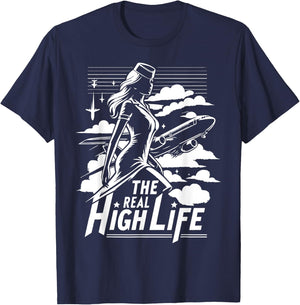 The real High Life Flight Attendant T-Shirt - T-Shirt | Navy