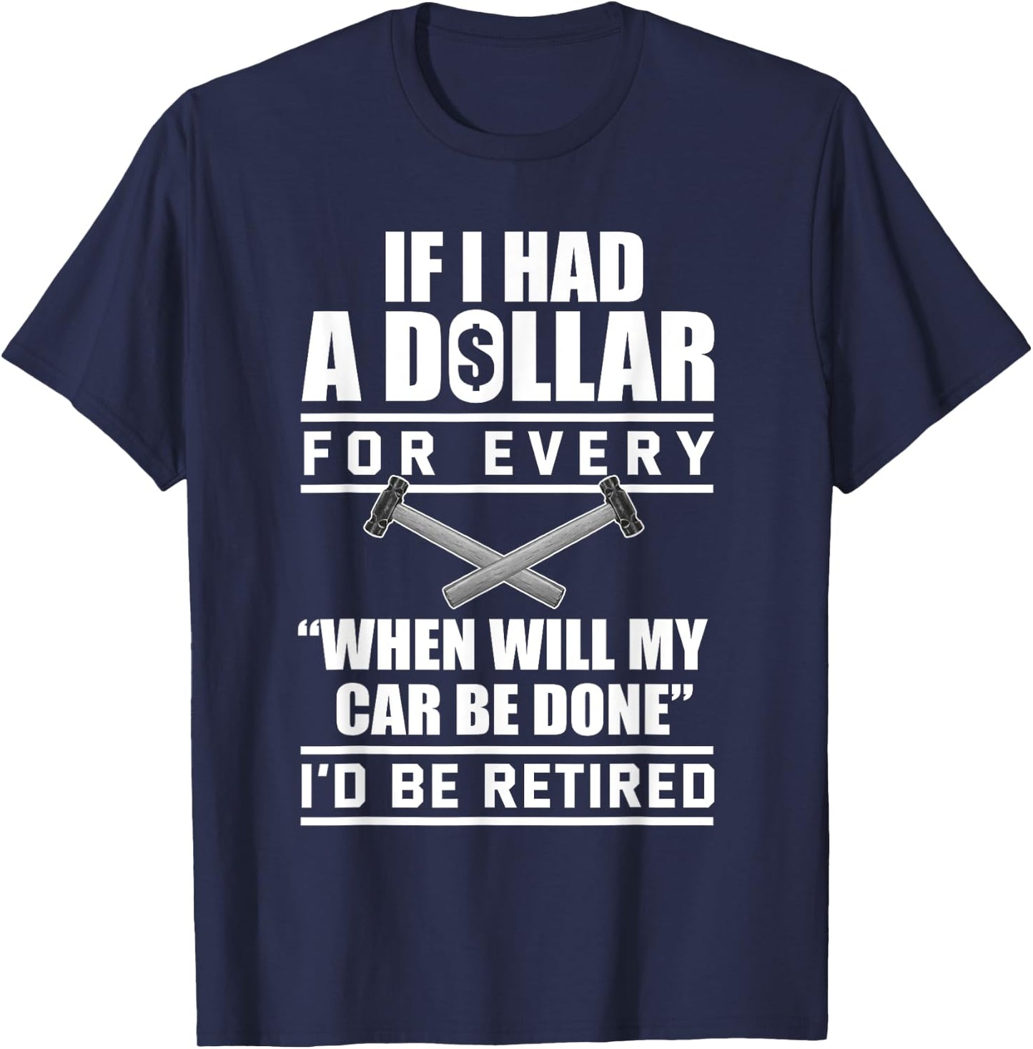 Funny Auto Body Technician , Small, Black T-Shirt - T-Shirt | Navy