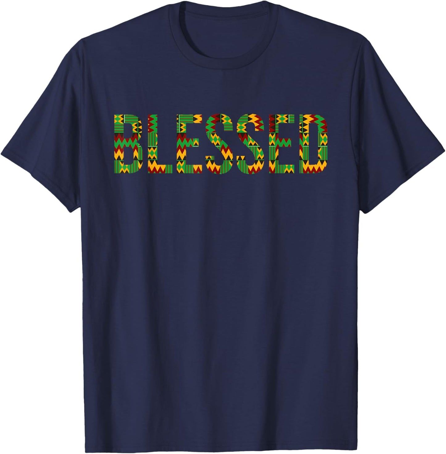 Cool Blessed Gift Her | Best Kente Women Cloth Lover T-Shirt - T-Shirt | Navy