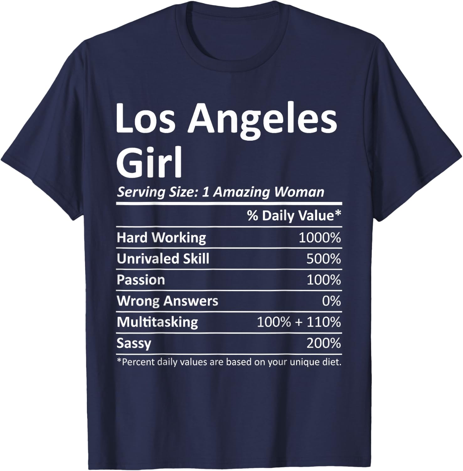 LOS ANGELES GIRL CA CALIFORNIA Funny City Home Roots Gift T-Shirt - T-Shirt | Navy