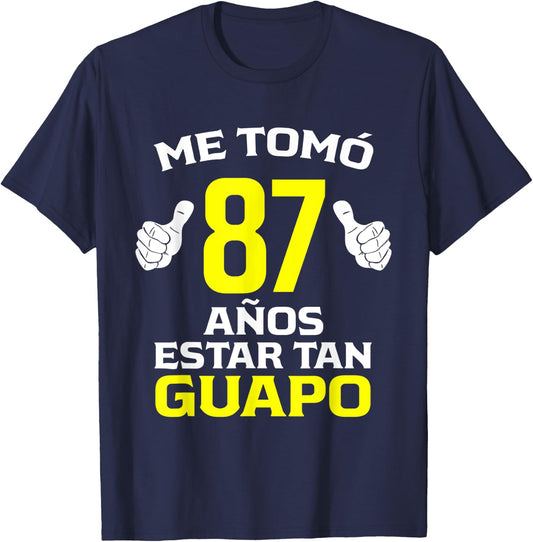 87 Años Regalo de Cumpleaños 87 para él T-Shirt - T-Shirt | Navy