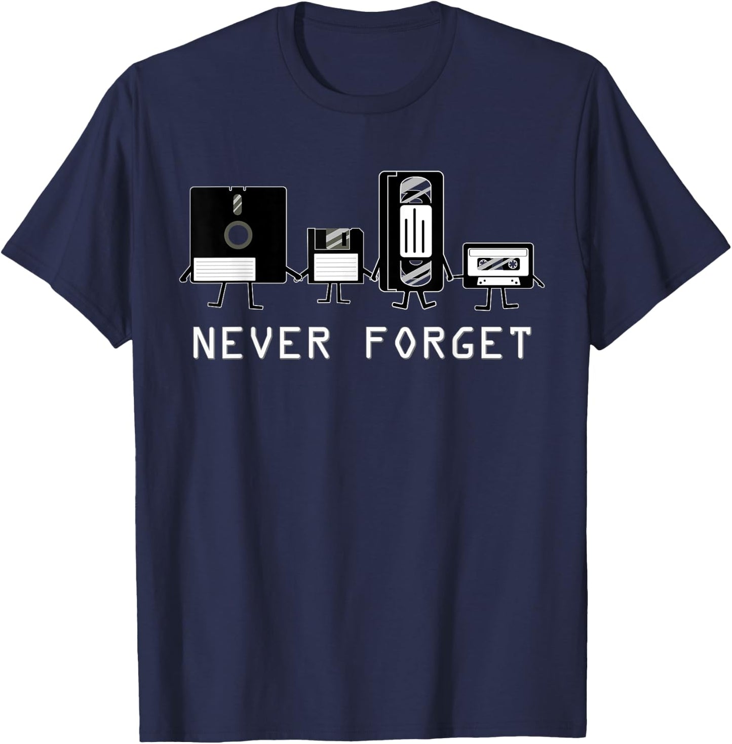 Vintage never forget Cassette tape - VCR Tape T-Shirt - T-Shirt | Navy
