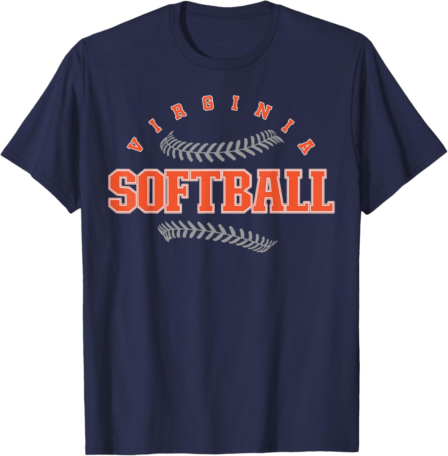 Virginia Softball Vintage Retro Design T-Shirt - T-Shirt | Navy