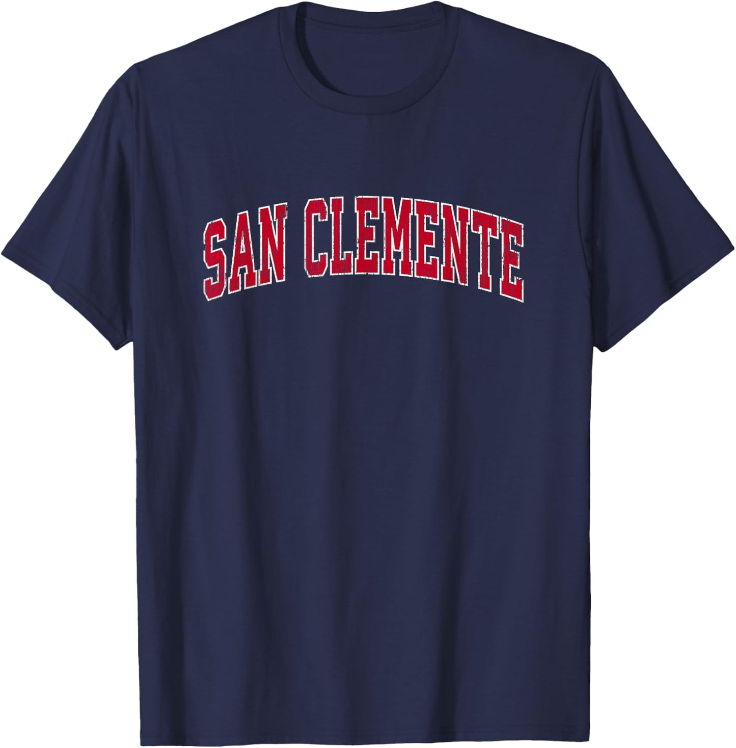 San Clemente California CA Vintage Sports Design Red Design T-Shirt - T-Shirt | Navy
