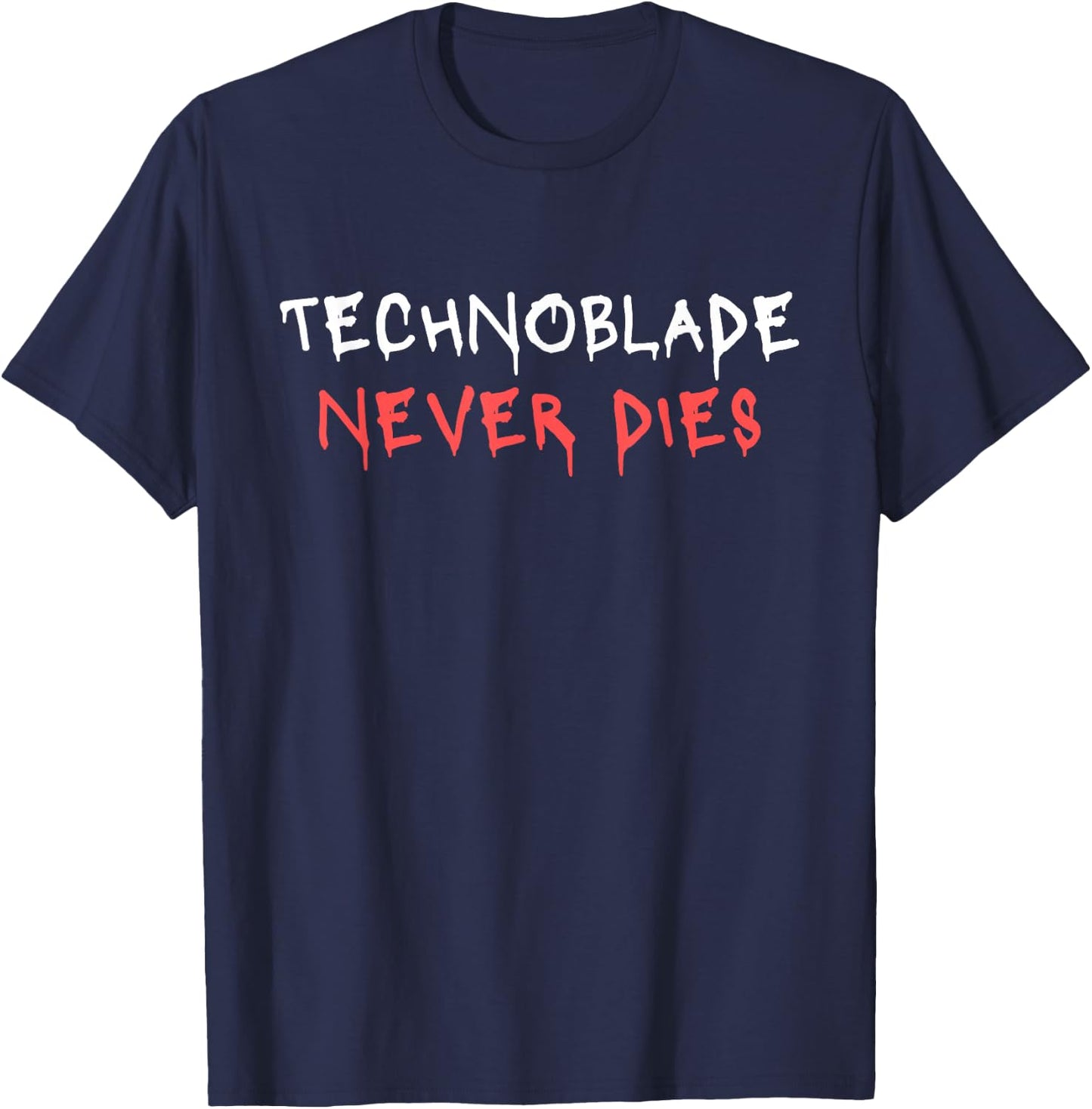 Technoblade Never Dies Funny T-Shirt - T-Shirt | Navy