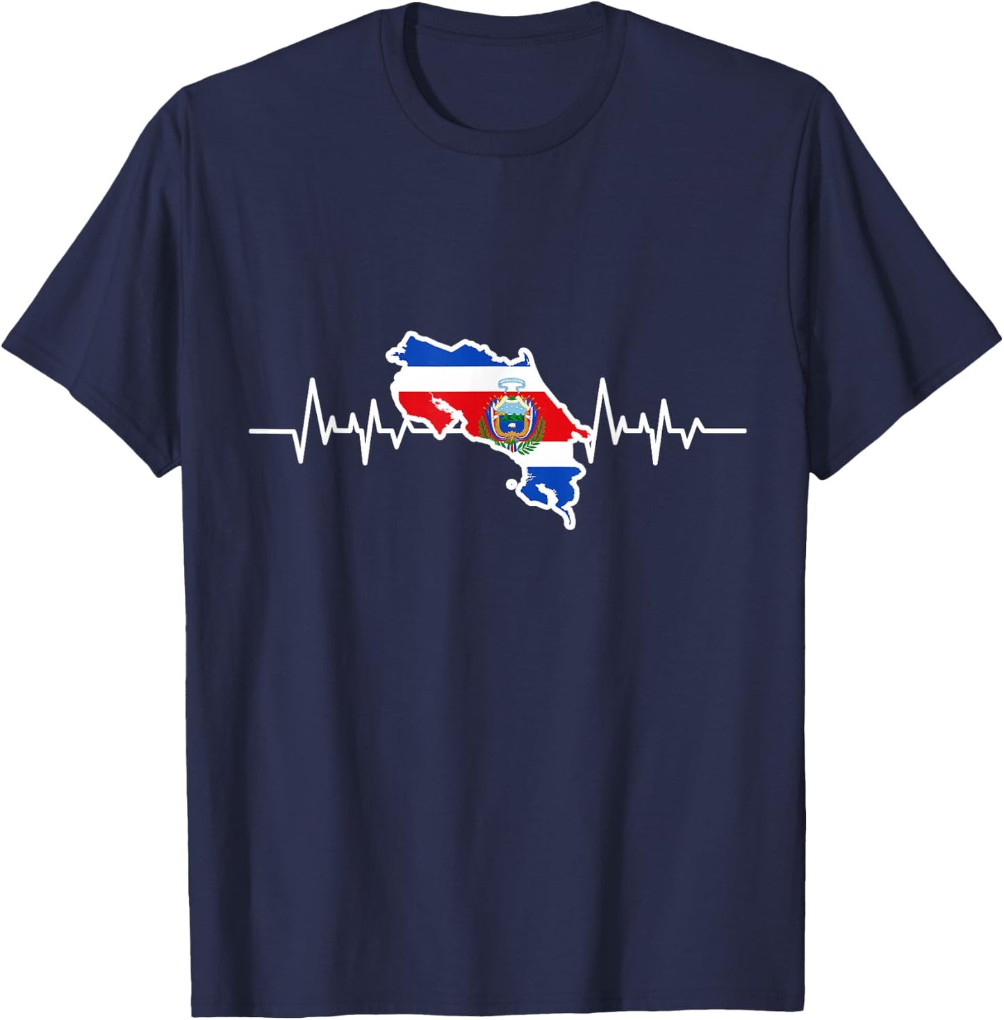 Heartbeat Croatian Flag Gift Croatia T-Shirt - T-Shirt | Navy