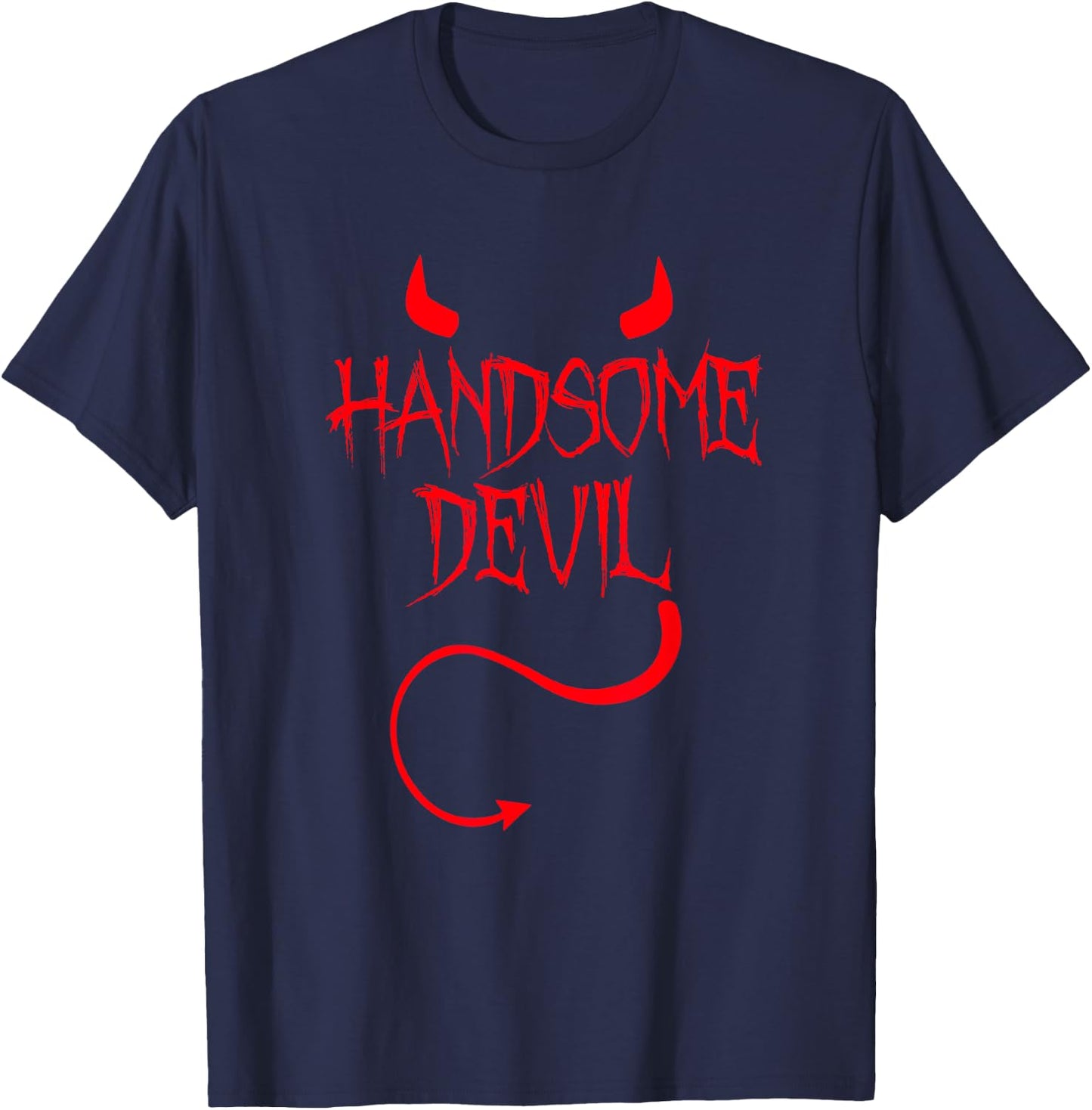 Handsome Devil Easy Halloween Costume Funny Demon T-Shirt - T-Shirt | Navy