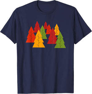 Fall Color Changing Leaves Cute Autumn Trees T-Shirt - T-Shirt | Navy