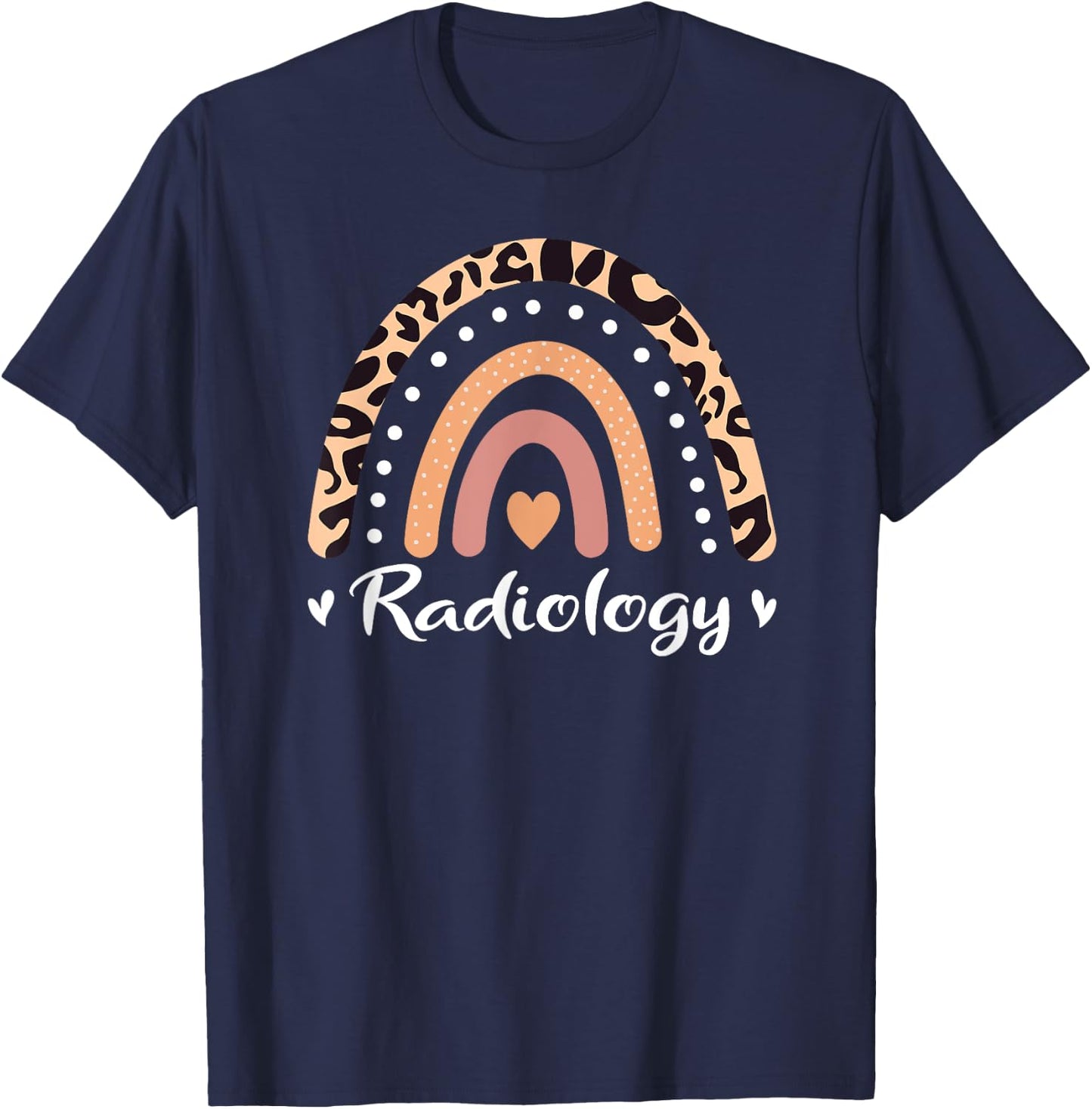 Radiology X-Ray Tech Leopard Rainbow T-Shirt - T-Shirt | Navy