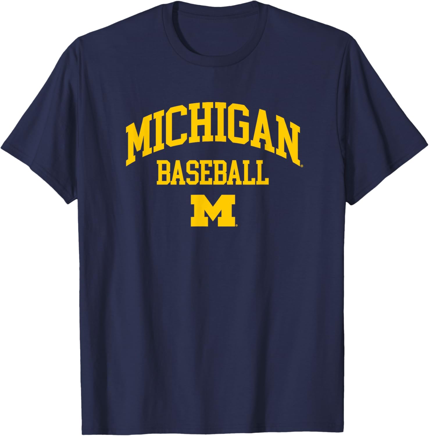 University of Michigan Wolverines U of M Baseball T-Shirt - T-Shirt | Navy