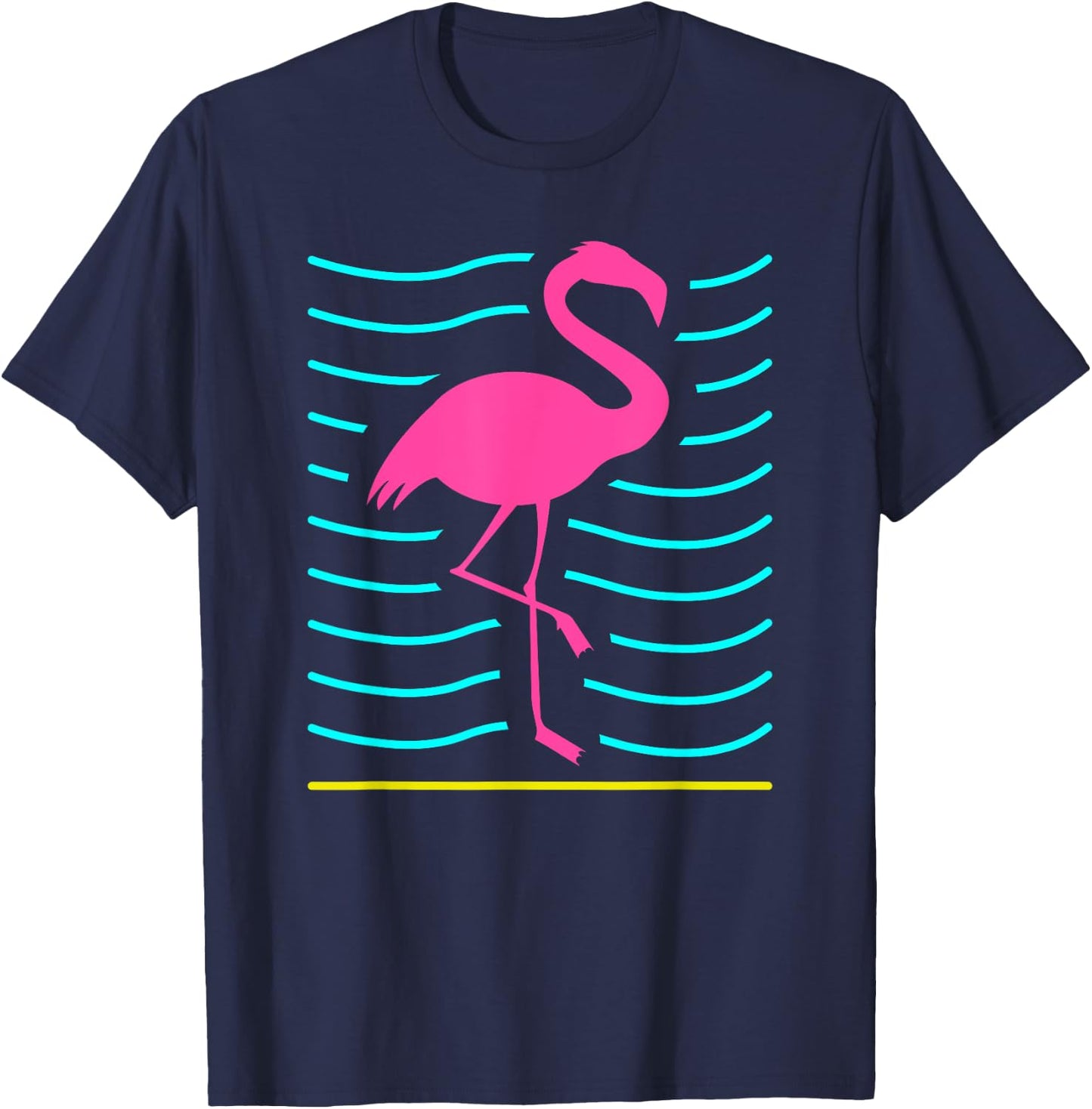 Retro Flamingo T-Shirt - T-Shirt | Navy