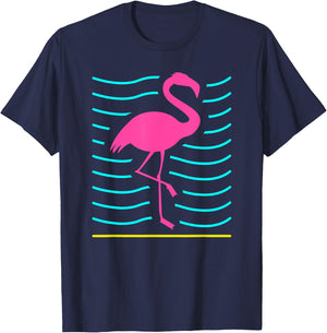 Retro Flamingo T-Shirt - T-Shirt | Navy