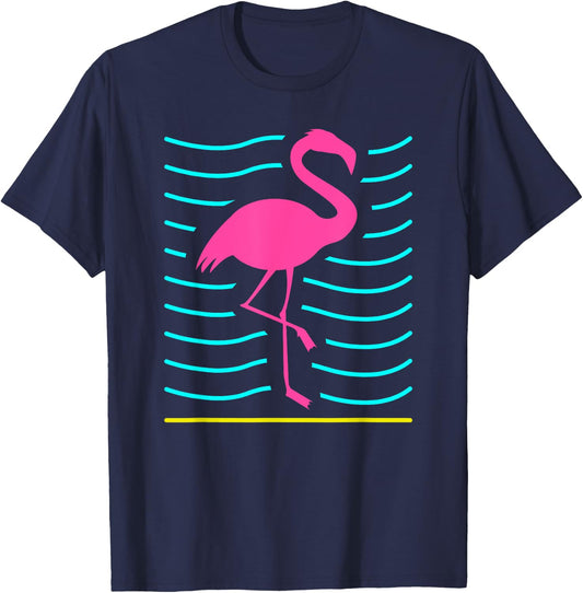 Retro Flamingo T-Shirt - T-Shirt | Navy
