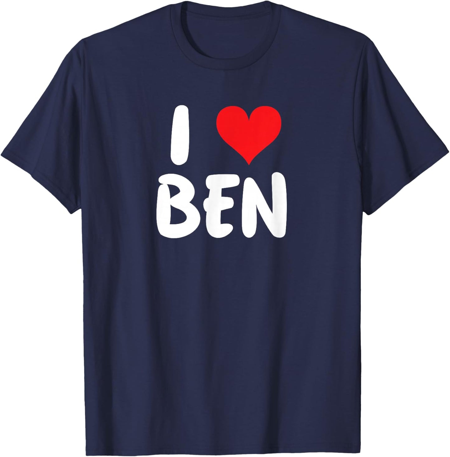 I Love Ben - Heart - Name T-Shirt - T-Shirt | Navy