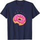 Big Pink Sprinkle Donut Doughnut Lovers T-Shirt - T-Shirt | Navy