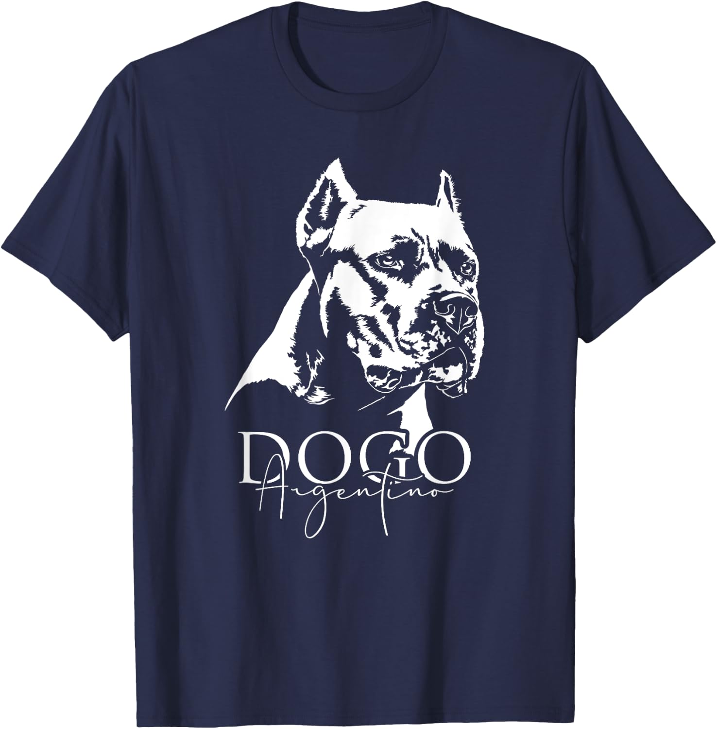 Funny Proud Dogo Argentino dog portrait gift present dog T-Shirt - T-Shirt | Navy