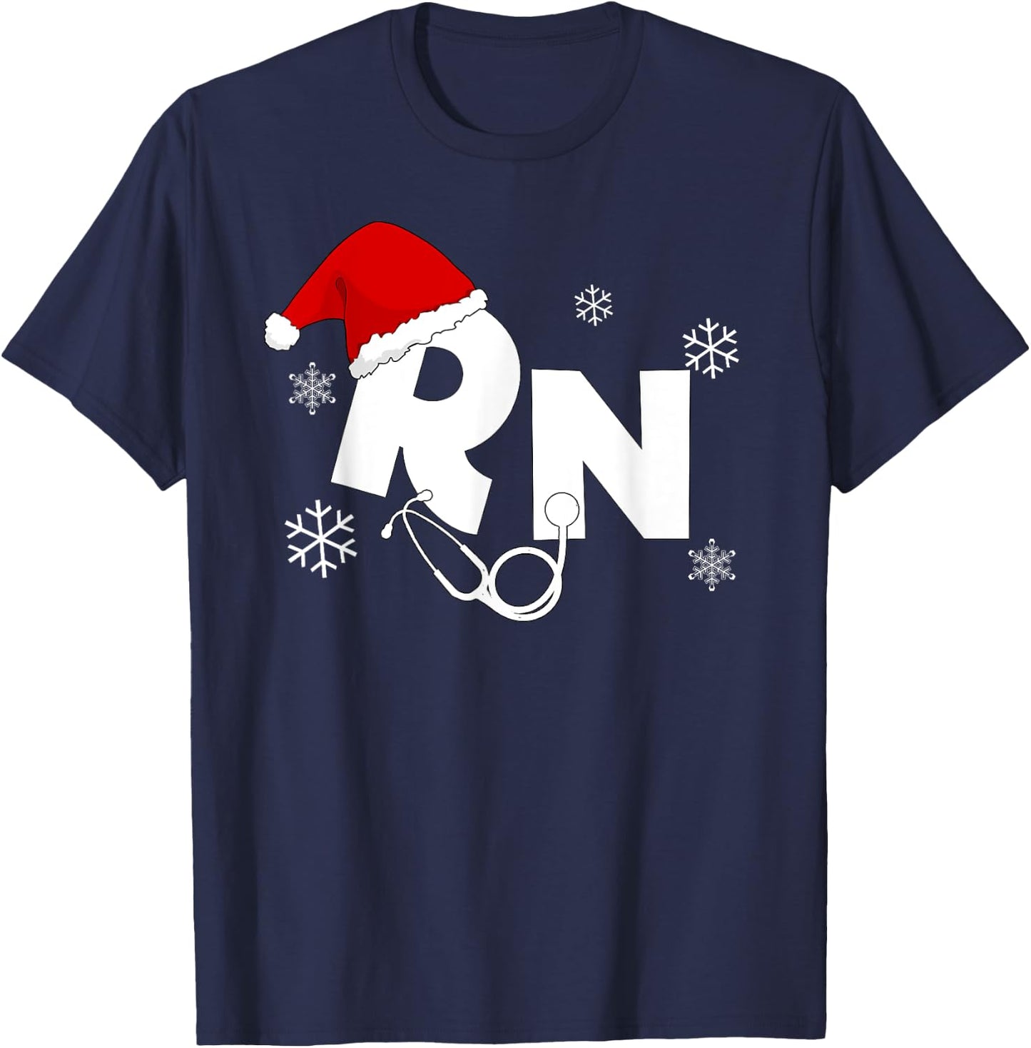 Registered Nurse Santa RN Christmas gifts for nurses T-Shirt - T-Shirt | Navy