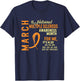 March is National Multiple Sclerosis Awareness Month Orange T-Shirt - T-Shirt | Navy