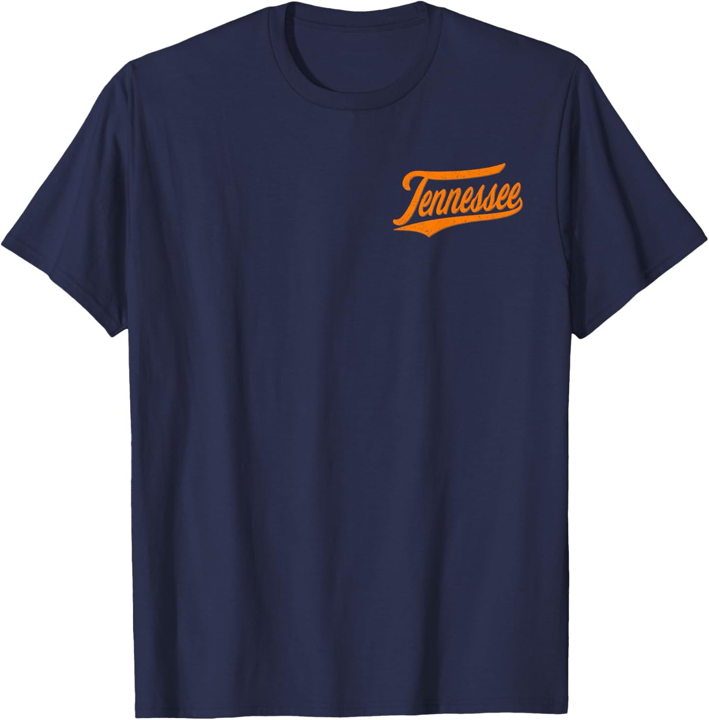Tennessee Varsity Script Vintage Retro Sports Jersey Style T-Shirt - T-Shirt | Navy