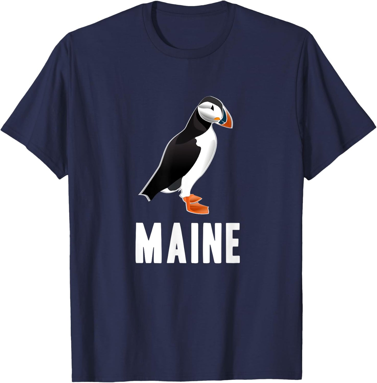 Puffin Bird Watching in Maine Souvenir Gift T-Shirt - T-Shirt | Navy