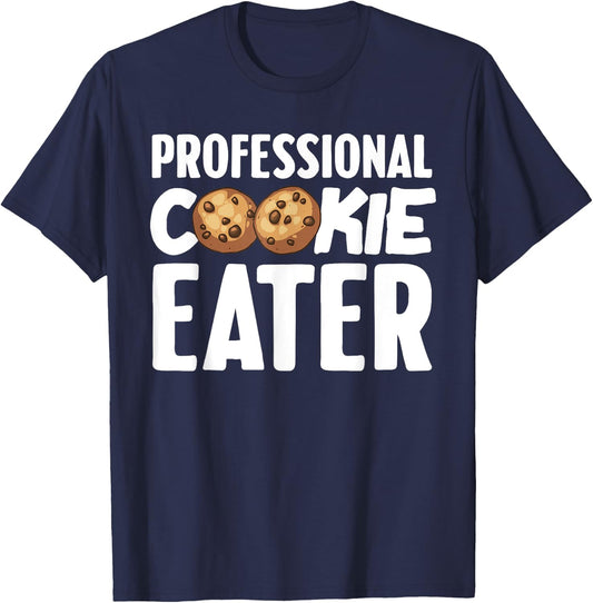Funny Cookie Eater Gift Cookie Lover Kids Cool Baking T-Shirt - T-Shirt | Navy