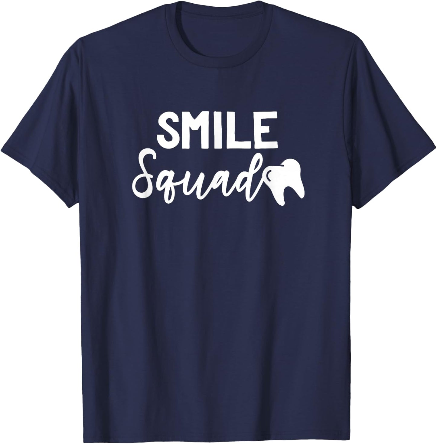 Dental Smile Squad Cute Dentist Office and Hygienist Staff T-Shirt - T-Shirt | Navy