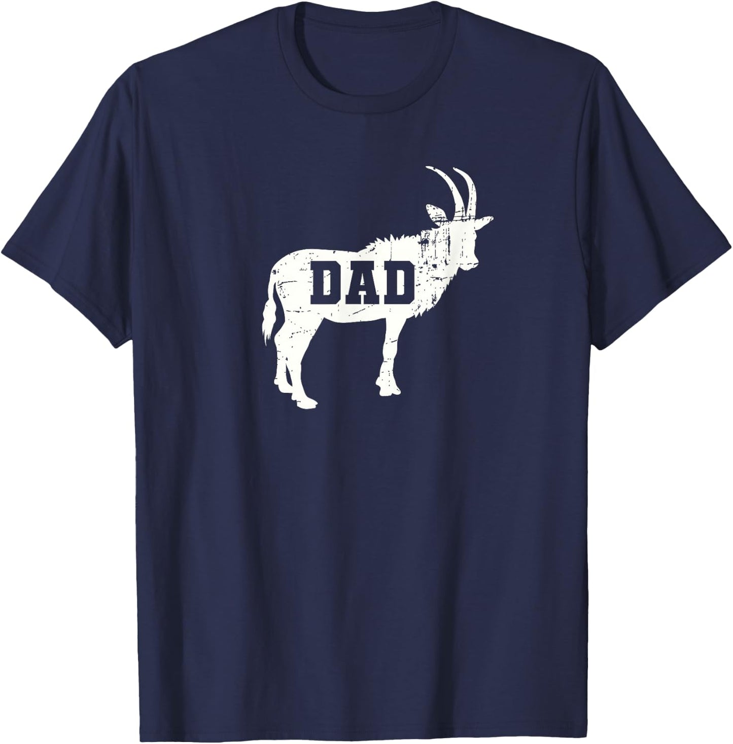 Goat Dad All Time Greatest Vintage T-Shirt - T-Shirt | Navy
