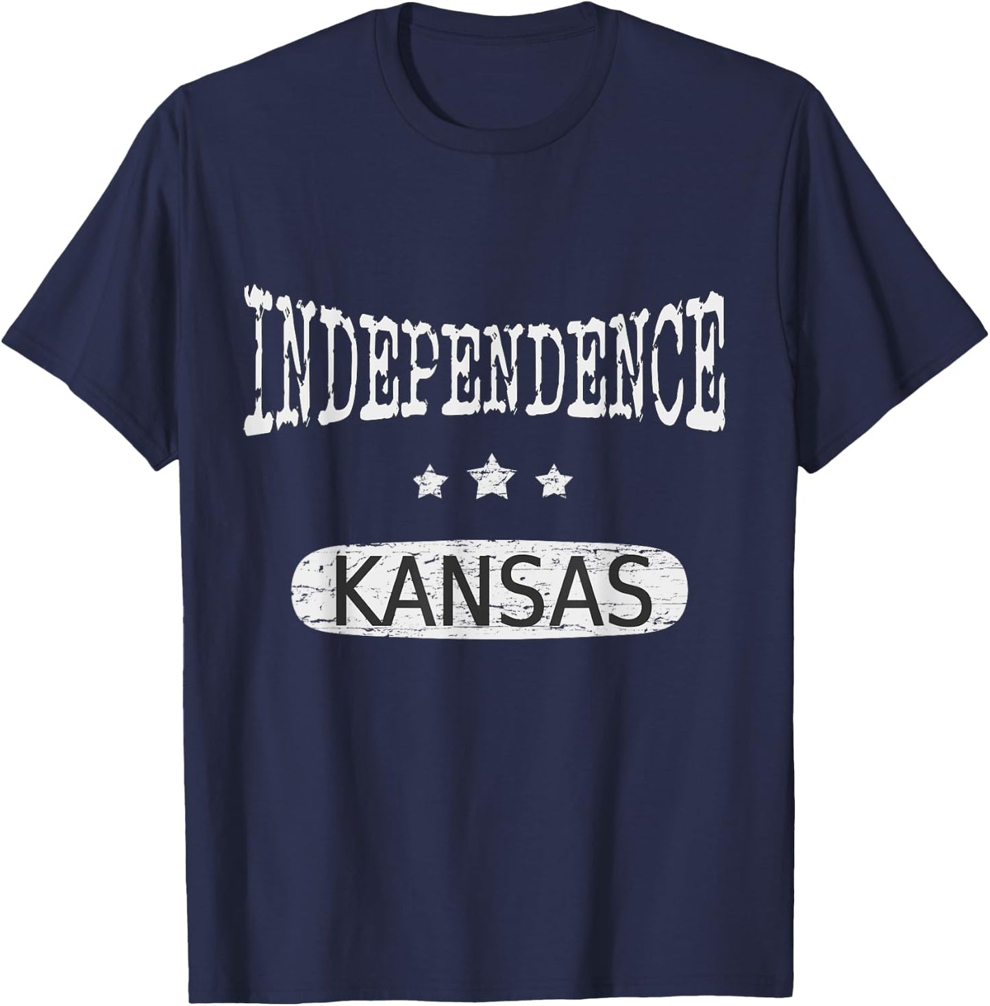Vintage Independence Kansas T-Shirt - T-Shirt | Navy