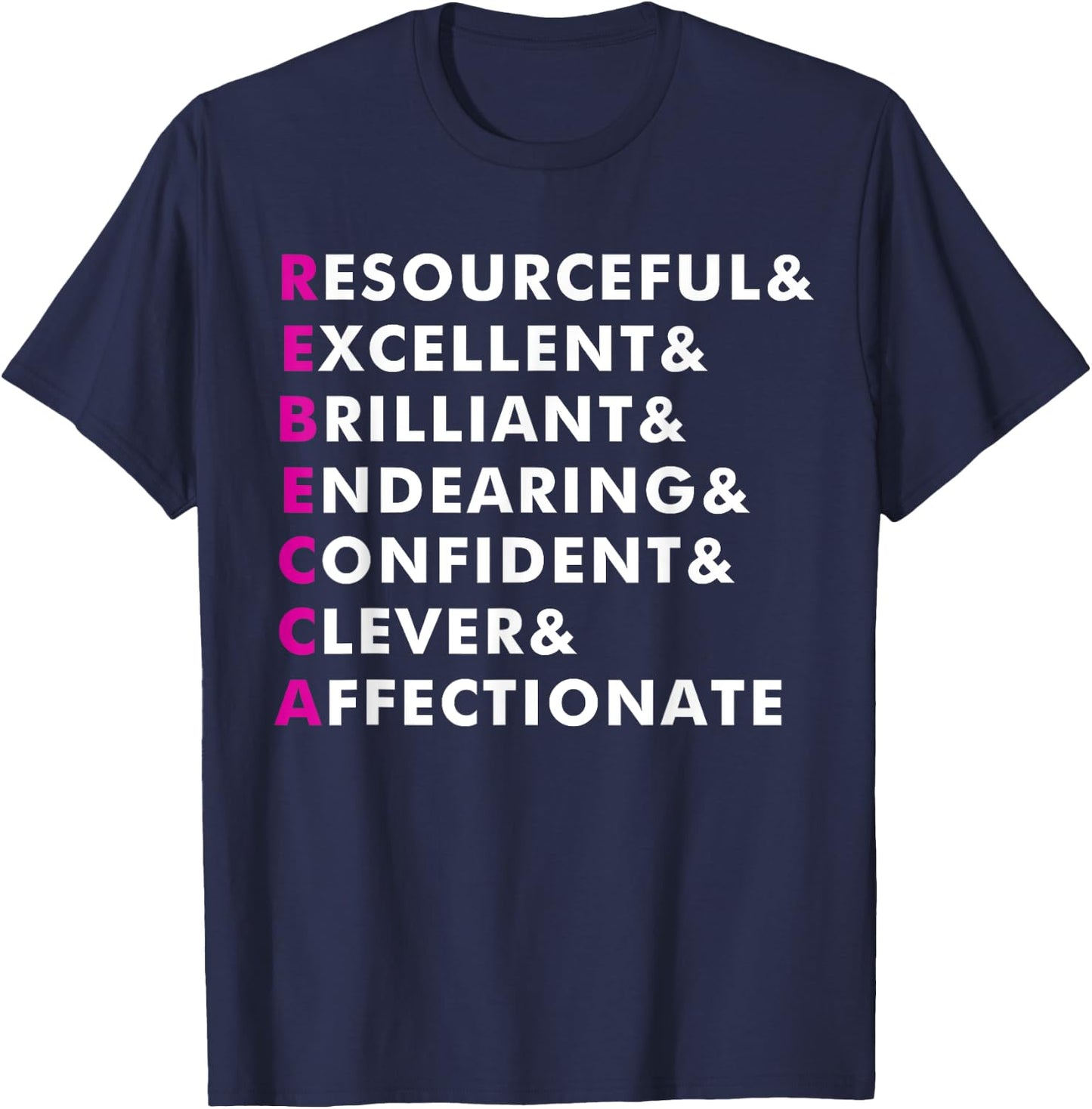 Rebecca Name Shirt Personalized Gift T-Shirt - T-Shirt | Navy