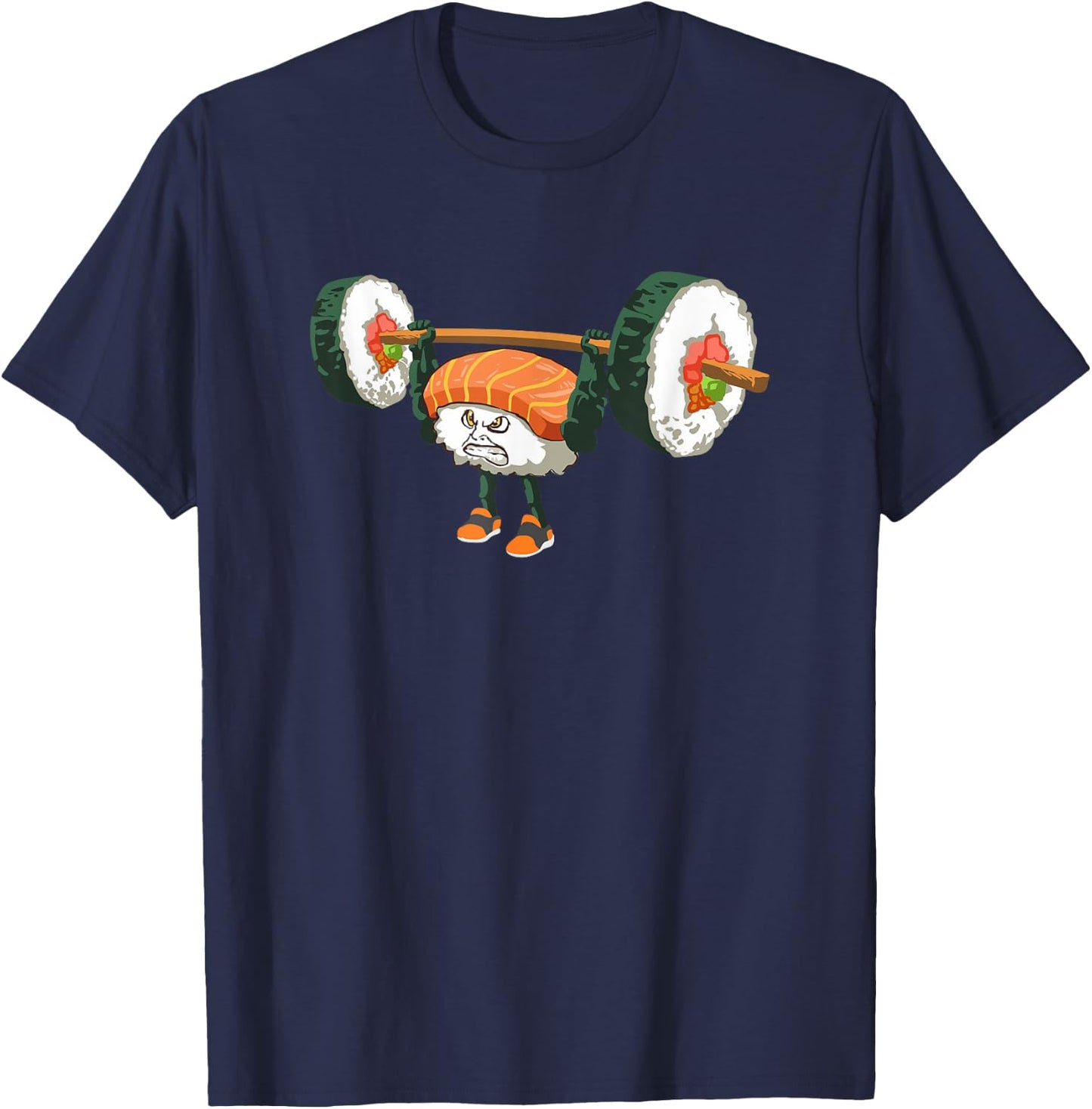 Funny Weightlifting Gift A Sushi Loving Weightlifter T-Shirt - T-Shirt | Navy