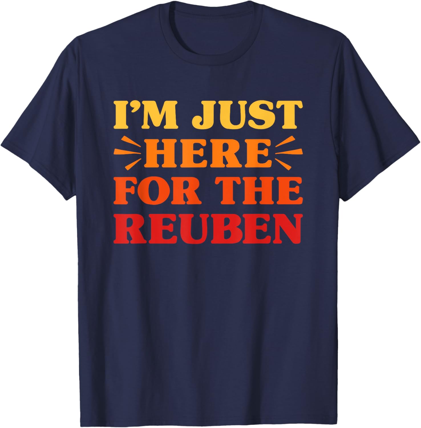 Reuben I Love Reuben Funny Food Reuben Sandwich Lover T-Shirt - T-Shirt | Navy