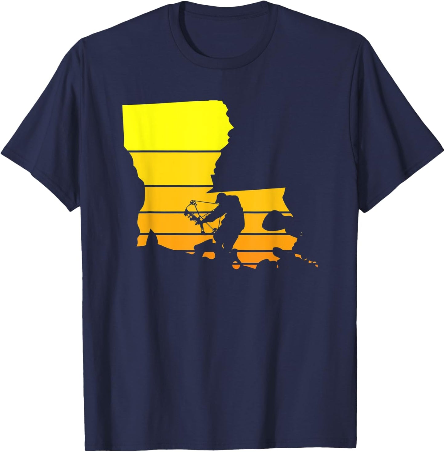 Sunset Bowhunter Louisiana T-Shirt - T-Shirt | Navy