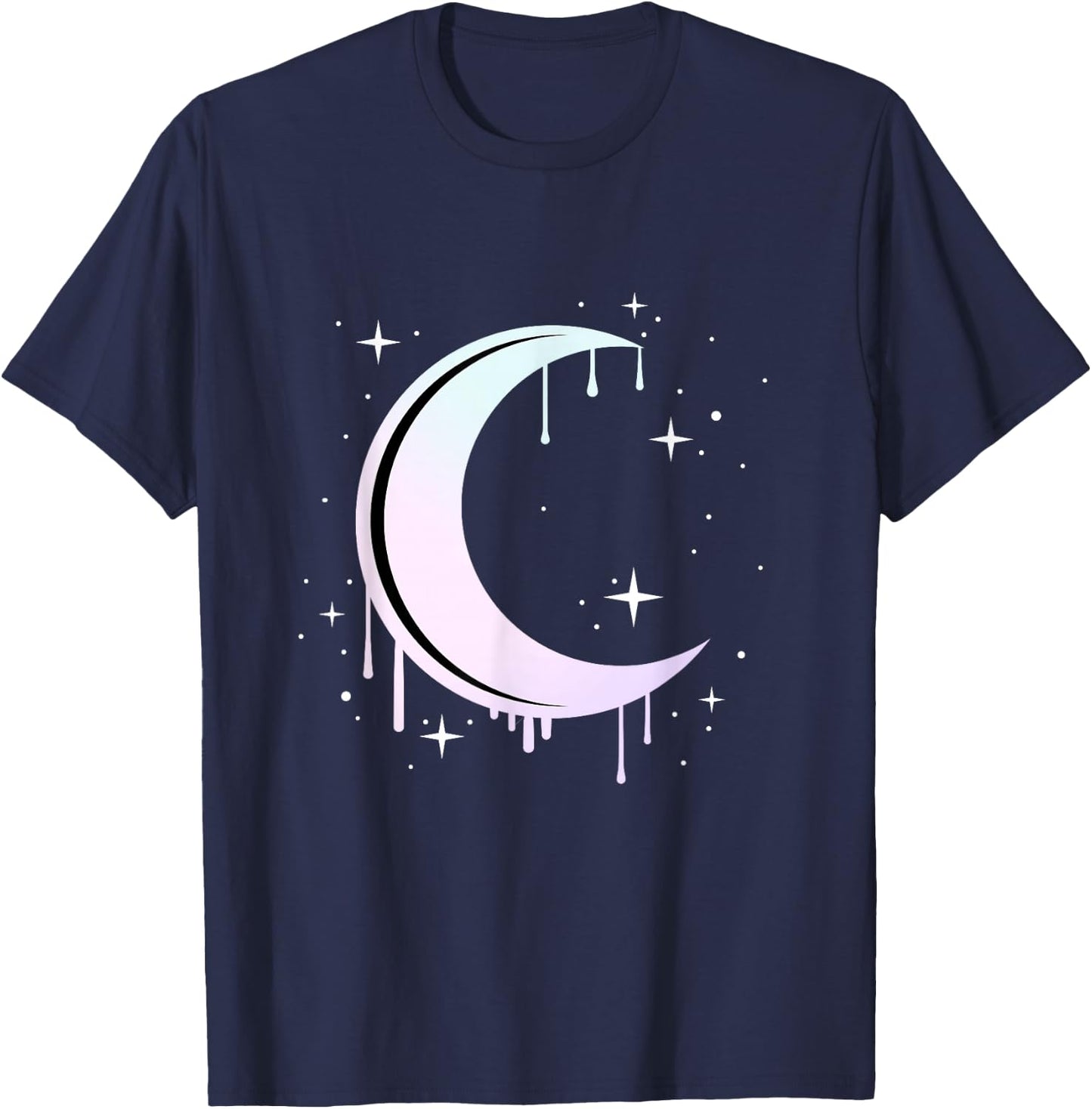 Pastel Moon Kawaii Pastel Goth T-Shirt - T-Shirt | Navy