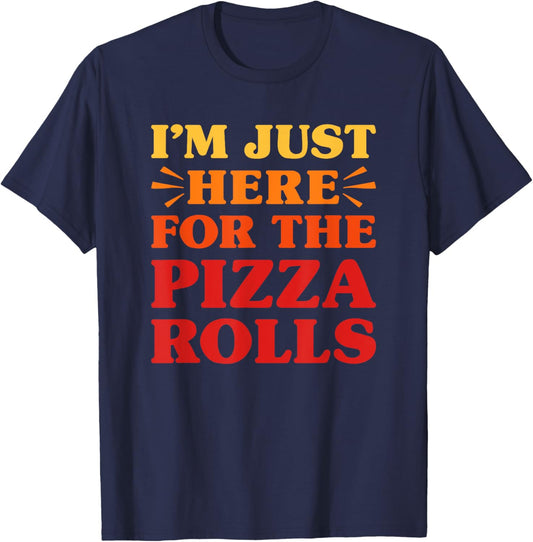 Pizza Rolls I Love Pizza Rolls Funny Food Pizza Roll Lover T-Shirt - T-Shirt | Navy