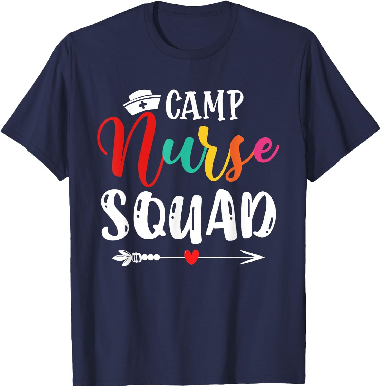 Cute Camp Nurse Squad Funny Nurses Matching T-Shirt - T-Shirt | Navy